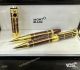 NEW! Best Quality Mont blanc Sir Arthur Conan Doyle Rollerball Gold Trim Blue Pen (3)_th.jpg